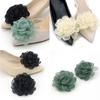 2pcs Women High Heel Wedding Shoe Shoe Decorations Clip Bow Ribbon Clamp Charm Buckle Shiny Clips