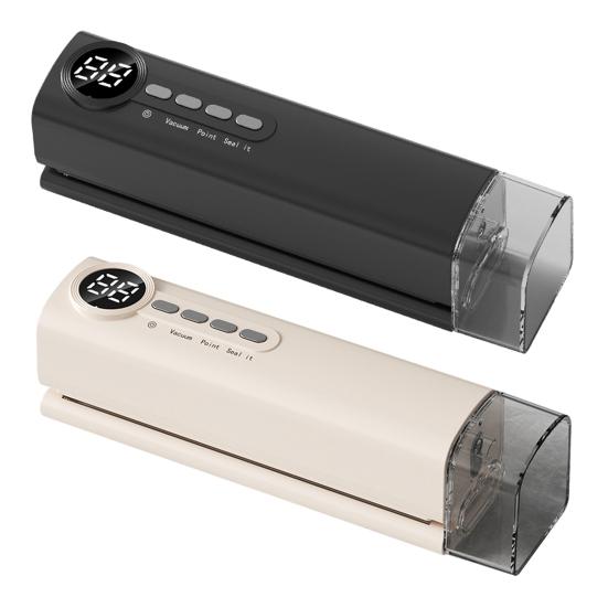 Беспроводной мини-вакуумный упаковщик с цифровым дисплеем, мощным всасыванием, простым в использовании, многоцелевым термоупаковщиком, перезаряжаемым упаковщиком пищевых пакетов