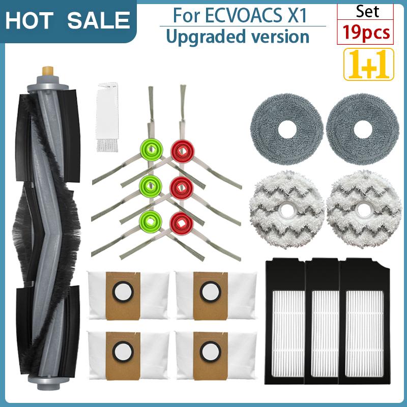 For Ecovacs Deebot X1 Omni Accesories Robot Vacuum Cleaner Mop Cloth Dust Bag HEPA Filter Main Brush Rag Replaceable Spare Parts
