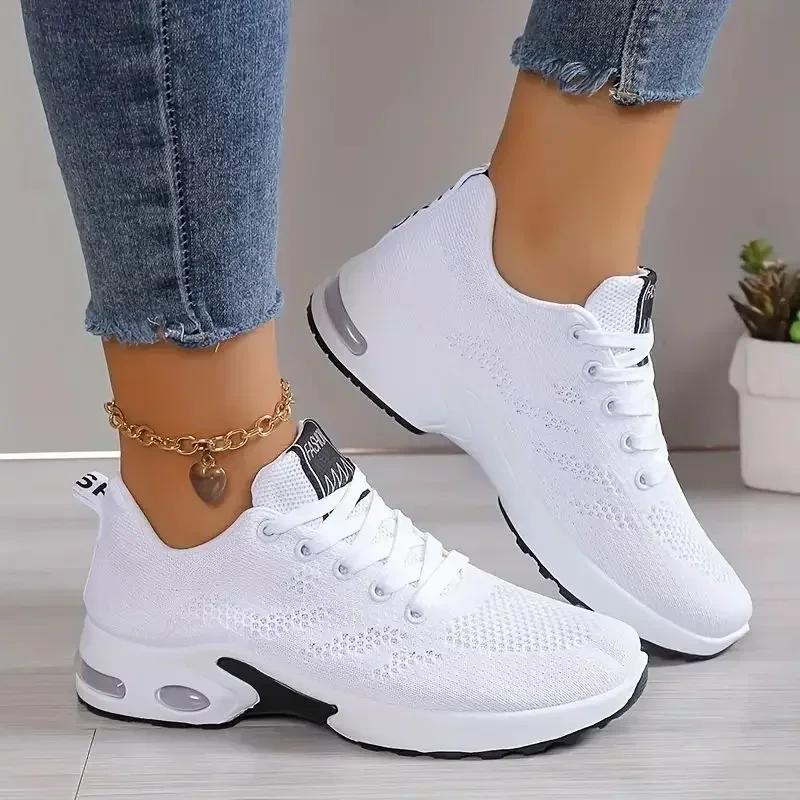 Women'S Causal Sneakers Mesh Lightweight Platform Breathable Running Shoe Fashion Comfortable Daily Outdoor Luxury Women'S Shoes
