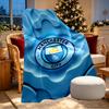 Manchester City FC Print Blanket - Soft & Comfortable, for Bedroom, Travel, Sofa, Home Decoration - Birthday Christmas Gift for Friend
