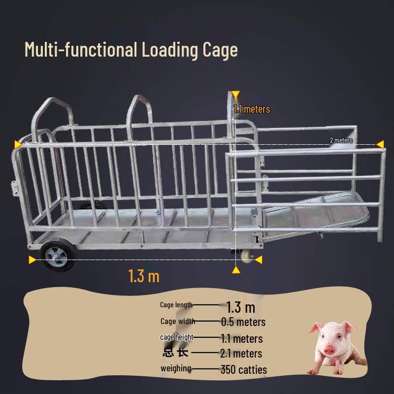 Pig Catching and Transport Cage: Weighing, Loading, and Fattened Sow Cage Cart