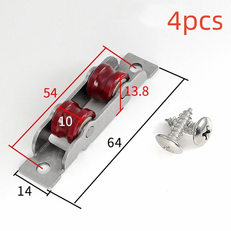 4 шт. 77/88 Тип Плоский/Вогнутый Двойной Колесо Пластиковый Стальной Раздвижной Двери Окно Блок U-типа Сверхтихое Колесо