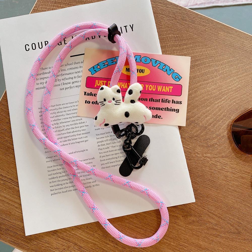 Ремешок для телефона с изображением животных из мультфильмов, цветной ремешок двойного назначения, универсальный шнур для подвешивания через плечо