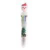Christmas Themed Ballpoint Pen Multi-color Plastic 10 Colors Personalized Stationery Pen for School