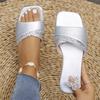 Summer New  Women Slippers Square Low Heel Shoes Fashion Brand Ladies Elegant Slides Outdoor Casual Sandals Women Sandals