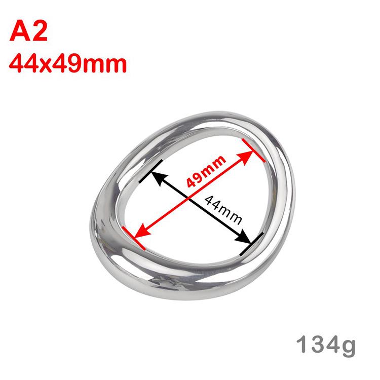 Penis Bondage Lock Stainless Steel Cock Ring Heavy Duty Male Metal Ball Scrotum Stretcher Delay Ejaculation BDSM Sex Toy Men