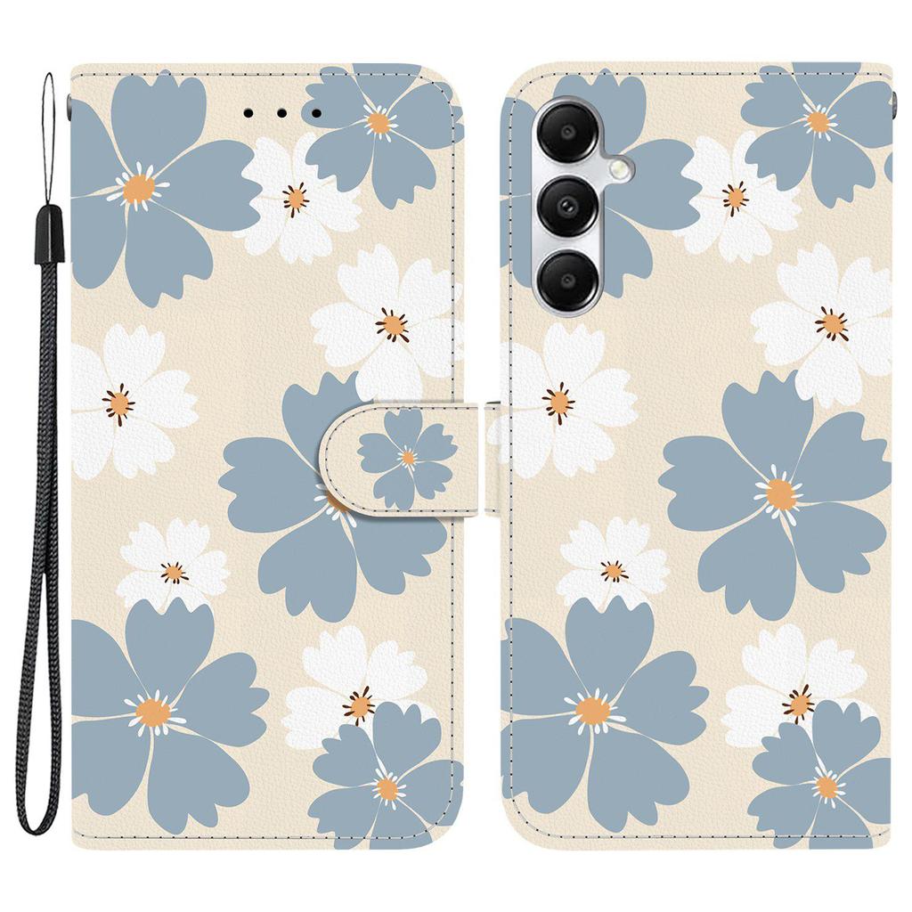 Чехол-кошелек для Samsung Galaxy A17 5G, кожаный чехол-подставка с принтом и ремешком