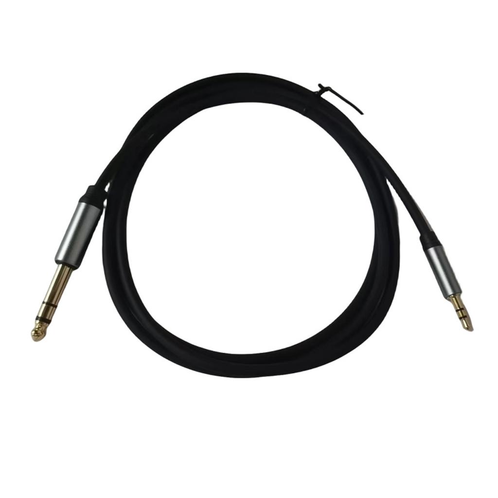 6.35mm 3.5mm Audio Cable Male To Male for Electric Guitar Mixing Console Powered Speaker Electronic Drum Noise Reduction