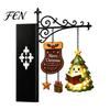 Seasonal Bedroom Ambient Lighting Christmas Bookshelf Hanging Light, Snowman Book Nook Lamp, Metal Floating Library Lantern Decor, Holiday Ornament
