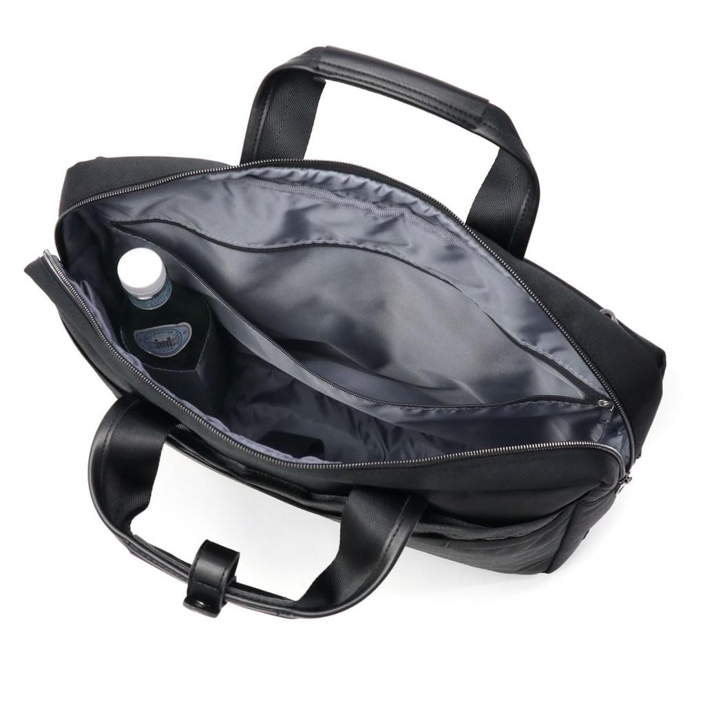 Business Bag Compatible with Can Store 14inch Can Be Set Shoulder Strap Removable Black [World Traveler] Men's "Althea" B4, PC, Up, Lightweight,