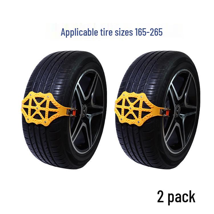 Car Tendon New Thickened TPU Snow Chain: Emergency 5-Stud SUV Tire Anti-Skid Chain, Universal Fit.