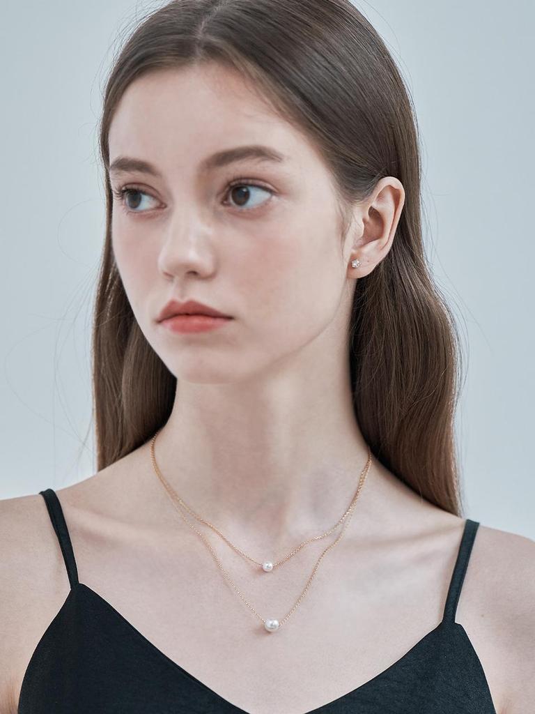 [ELLE Jewelry] Daily Pearl Layered Necklace ELBRNN200