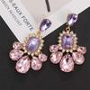For Women Pendant Crystal Purple Rhinestone Dangle  Earrings Drop Earrings Jewelry Stud Earrings