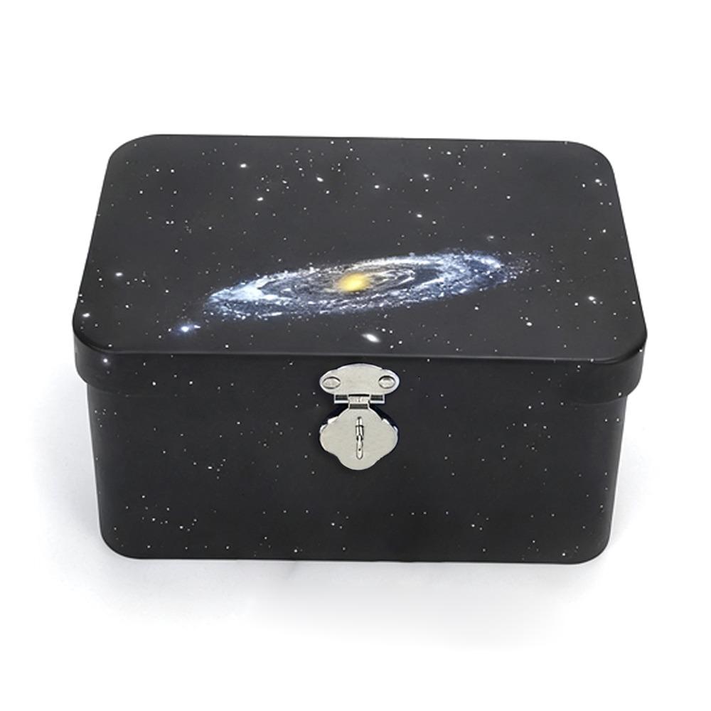 Rectangular Shape Tinplate Box Large Size Empty Box Treasure Chest Storage Box  Gift Giving