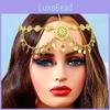 Style Rhinestone Arabic Gold Headpiece With Floral And Tassel Detail Wedding For