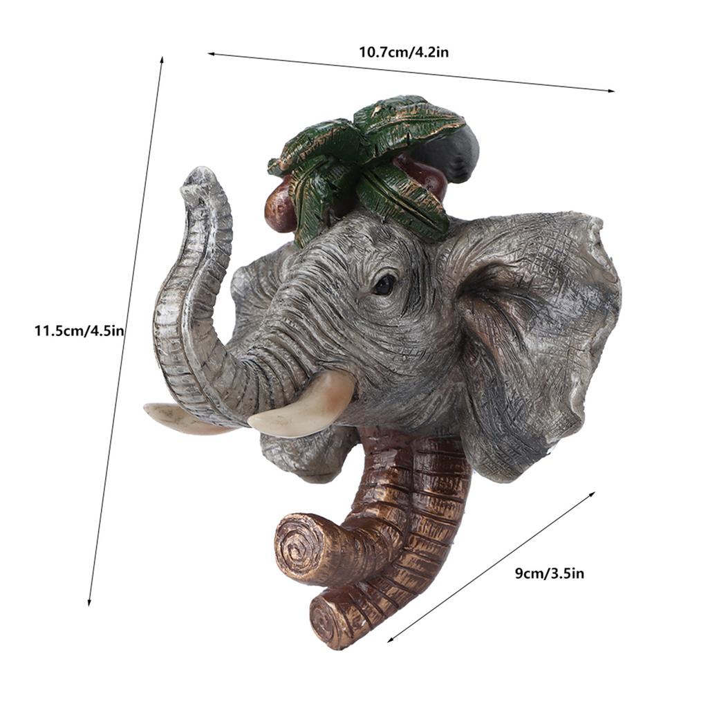 Уникальная смоляная настенная шляпа в форме животного, крючок для подвешивания пальто, украшение для ванной комнаты в стиле ретро