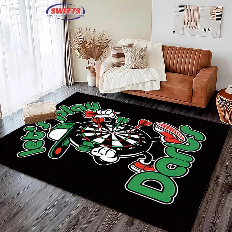 3D HD Dart Target Print Carpet! Bedroom Living Room Office Non-Slip Four Seasons Available Rug Multi-Sizes Non-Slip Fast arrival