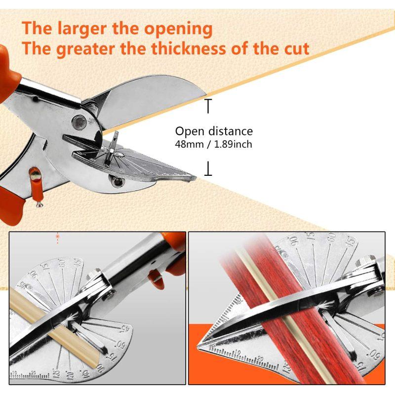 Cutting Tools, Multi Angle Miter Shear Cutter Cuts 45 To 135 Degree Miter Snips Cutting Tool,Best Utility Scissors (Miter Shears)