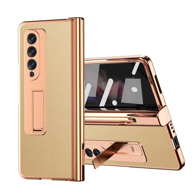 Кожаный чехол с полным защитным покрытием для Samsung Galaxy Z Fold 4 3 Fold4 Fold3 Fold2 Fold 2 5g, защитная пленка для держателя ручки