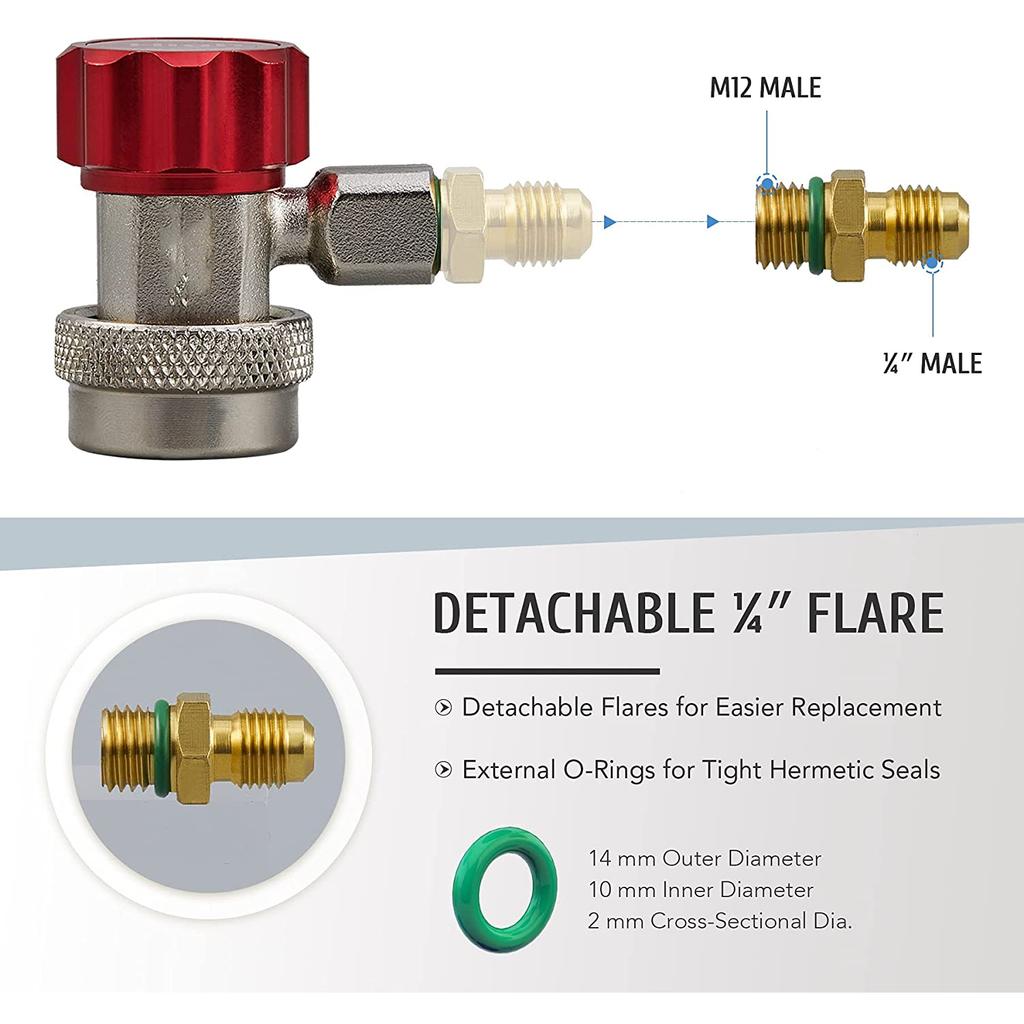 2021 2 шт. R134A AC Авто Фреон Адаптер Кондиционера Хладагент Регулируемая Быстроразъемная Муфта Высокий Низкий Разъем Набор Манометров