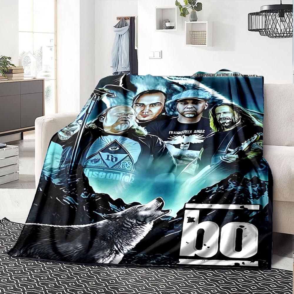 Böhse Onkelz Themed Blanket, Warm Coziness Couch Sofa Bed Blanket Home Decor