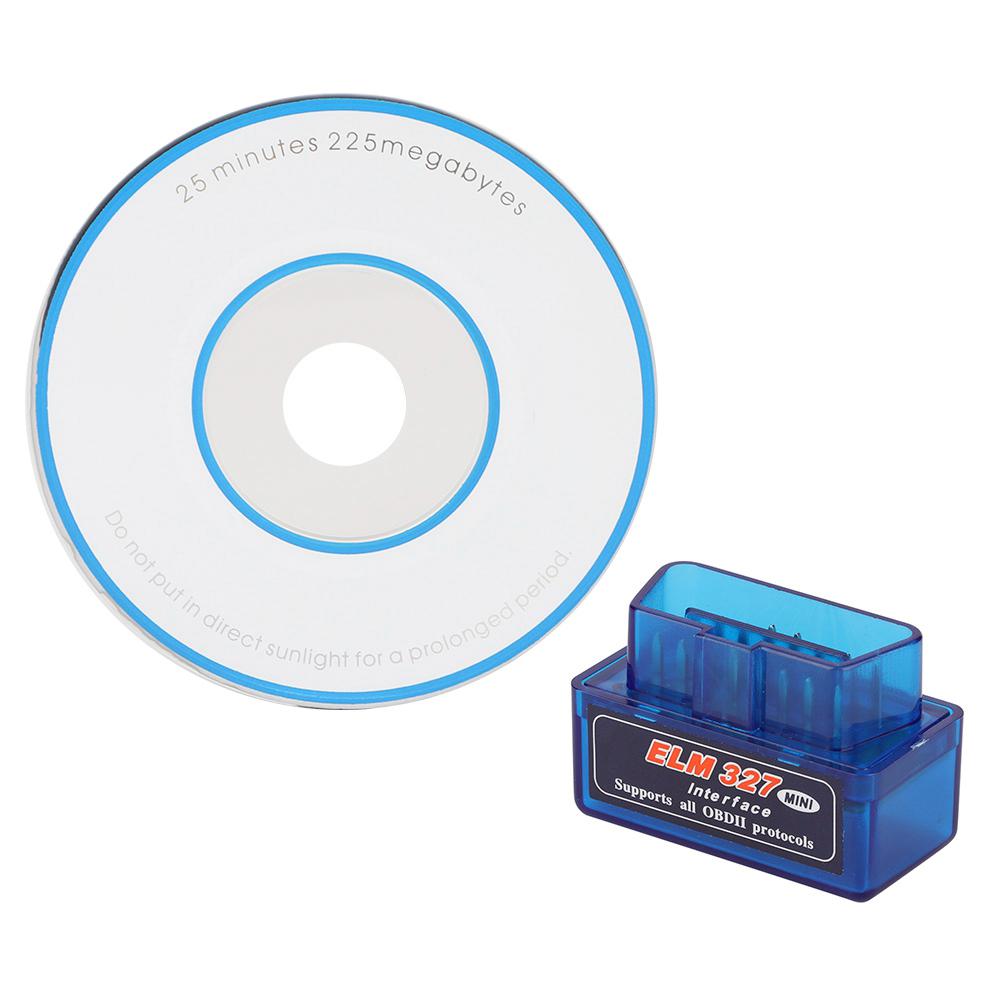 Мини Bluetooth OBD2 OBDII Автосканер Диагностический инструмент для автомобиля V2.1