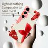 Чехол для Samsung Galaxy S25 FE Красный цветочный узор Печать Прямой край ТПУ Задняя крышка для телефона