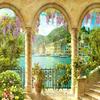 3d Pillar Arch Lake View Фотообои Фрески для зданий Гостиная Кабинет Креативный домашний декор Настенная роспись 3d Фрески