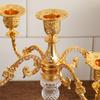 Элегантный Европейский Хрустальный Подсвечник - Трех- или Пятисвечник, Декор для Свадеб и Обеденных Столов