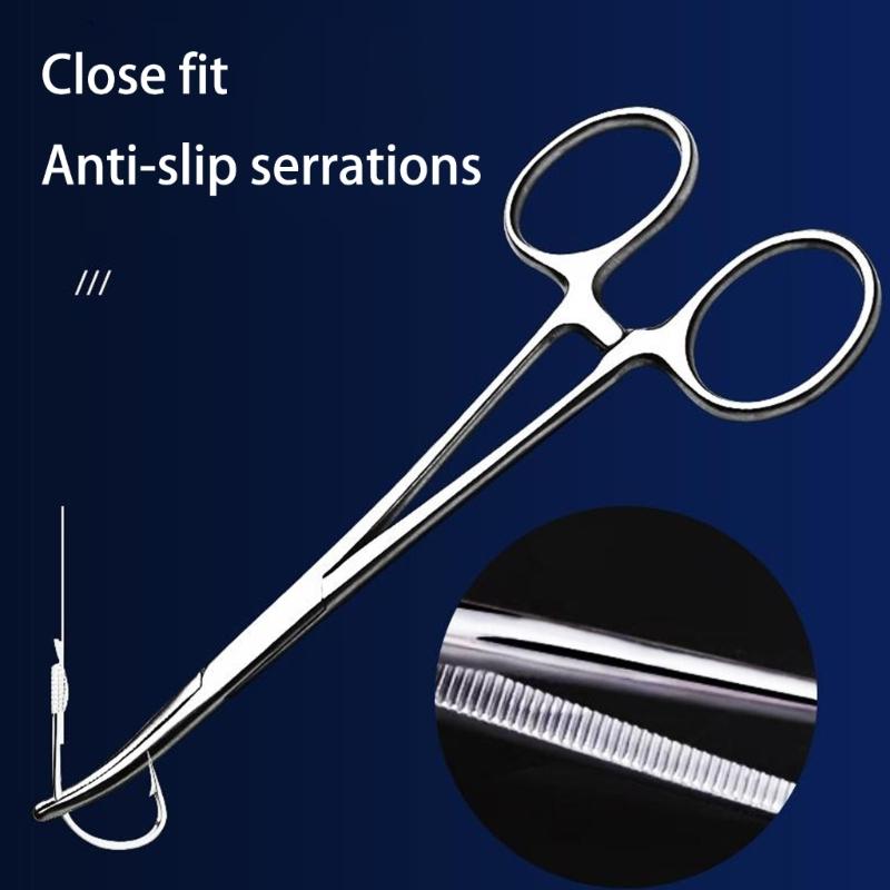 Piercing Pliers Clamps Locking Mechanism Hemostat Tool With Serrated Jaw For Fly Tying And Model Building