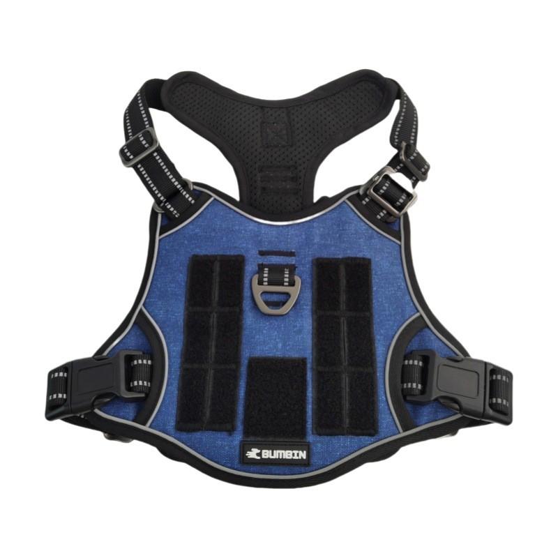 Adjustable Reflective Dog Harness Large Breeds Nylon Tactical Vest With Hook-and-Loop