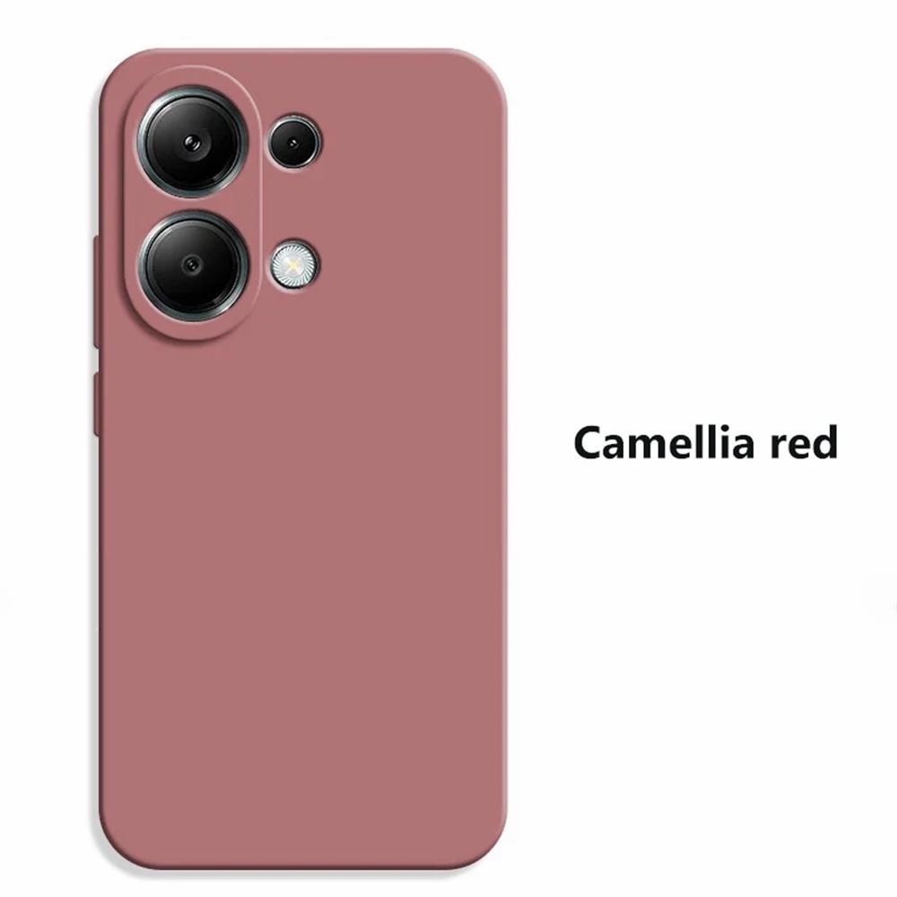 Original TPU Anti Drop Liquid Silicone Phone Cover For Redmi Note 13 Pro 4G Case For Xiaomi POCO M6 Pro 4G Lens protection Cover