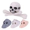 Ceramic Human Skull Campfire Log Reusable Fireproof Campfire Pit Skull Gas Log for Bonfire Fireplace Halloween Decor