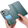 Leather Wallet Case for IPhone 17 Pro Air 15 14 13 12 16 Pro Max Plus Magsafe Case 2 in 1 Detachable Magnetic Flip Cover Holder