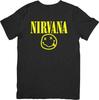 NIRVANA Музыка Унисекс Посадка для Мужчин Женщин Качественная Хлопковая Футболка Черная