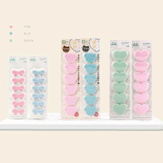 6 шт., детские подгузники в форме банта в форме медведя, тканевые нагрудники, фиксаторы, зажим, держатель