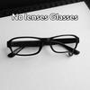 Unisex Personality Black Teardrop Glasses Frame No Lenses Anime-Shaped Photography Stage Performances Cosplay Eyeglasses