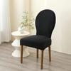 Thickened Velvet Round Back Dining Chair Cover Solid Color Protective Seat Case  Hotel