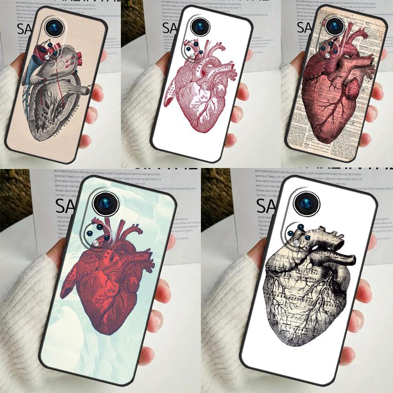 Anatomical Heart Anatomy Case For Honor X8a X9a X6a X7a X6 X7 X8 X9 X9b X8b Honor 70 50 90 Lite Magic 5 6 Pro Cover