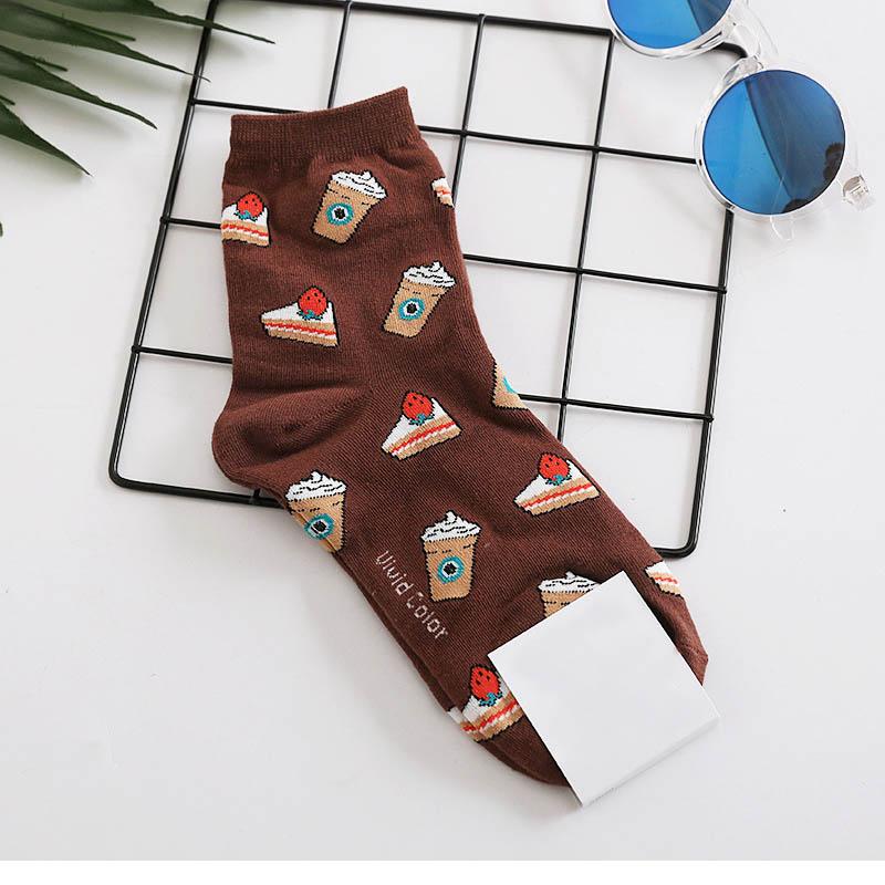 Харадзюку веселые носки мужские смешные мультяшные фрукты авокадо банан бургер картофель фри пиво печенье жареная курица еда носки носки для скейтборда