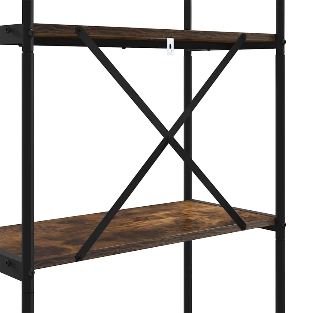 Bookshelf Smoked Oak 80 x 30 x 183 cm Wood Based Material