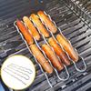 Металлическая портативная стойка-ролик для сосисок, решетка для гриля BBQ, сковороды для приготовления пищи, для кемпинга на открытом воздухе, домашней кухни, аксессуары для барбекю
