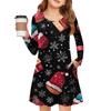 Christmas Day Girls' Long Sleeve Dress - Color Pocket Dress