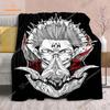 Cartoon Anime Jujutsu Kaisen Throws Blanket Soft Featuring Yuji Megumi Obara and Satoru Gojo Blanket for Travel Beding Bed