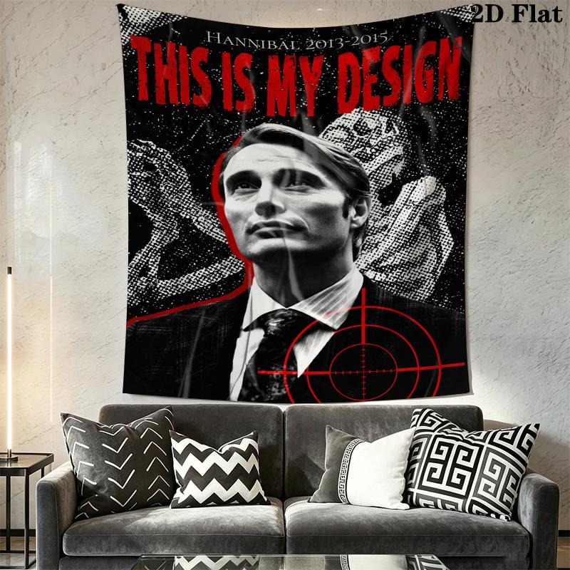 Hannibal Wall Tapestry Aesthetic Wall Hanging Printed Fabric Blanket Decorative Tapestries for Bedroom Living Room Home Decor