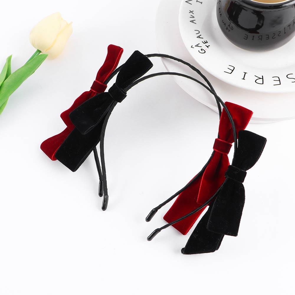 Party Girls Women Wash Face Headwear Hair Accessories Hair Hoop Velvet Bow Headband Hair Bands