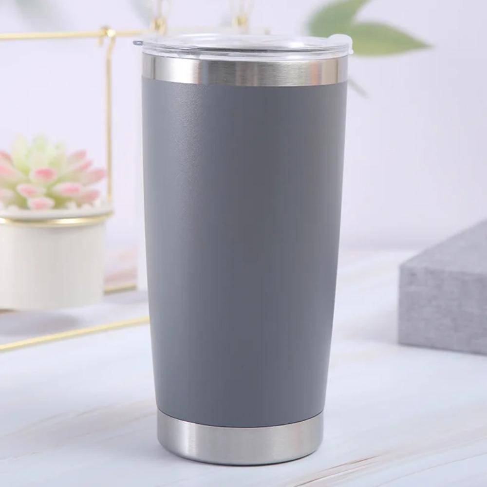 Кружка из нержавеющей стали с крышкой поддерживает DIY-кастомизацию, дорожная кружка, портативная, для холодных и горячих напитков, автомобильная кружка для кофе, чашка для молока, чашка для воды