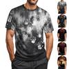 Men's Halloween Printed Round Neck Raglan Short Sleeve Top T-Shirt