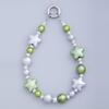 PICOCICI Fashion Star Bulb Design Mobile Phone Chain Lanyard Beaded Wrist Strap
